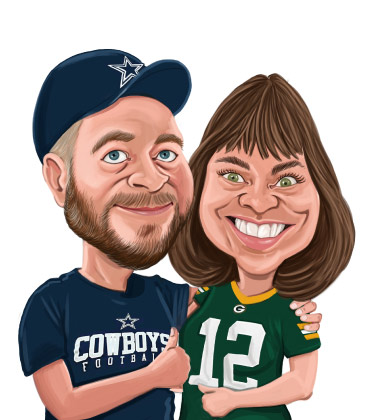 Portrait entièrement coloré d'un jeune couple sportif dans un câlin